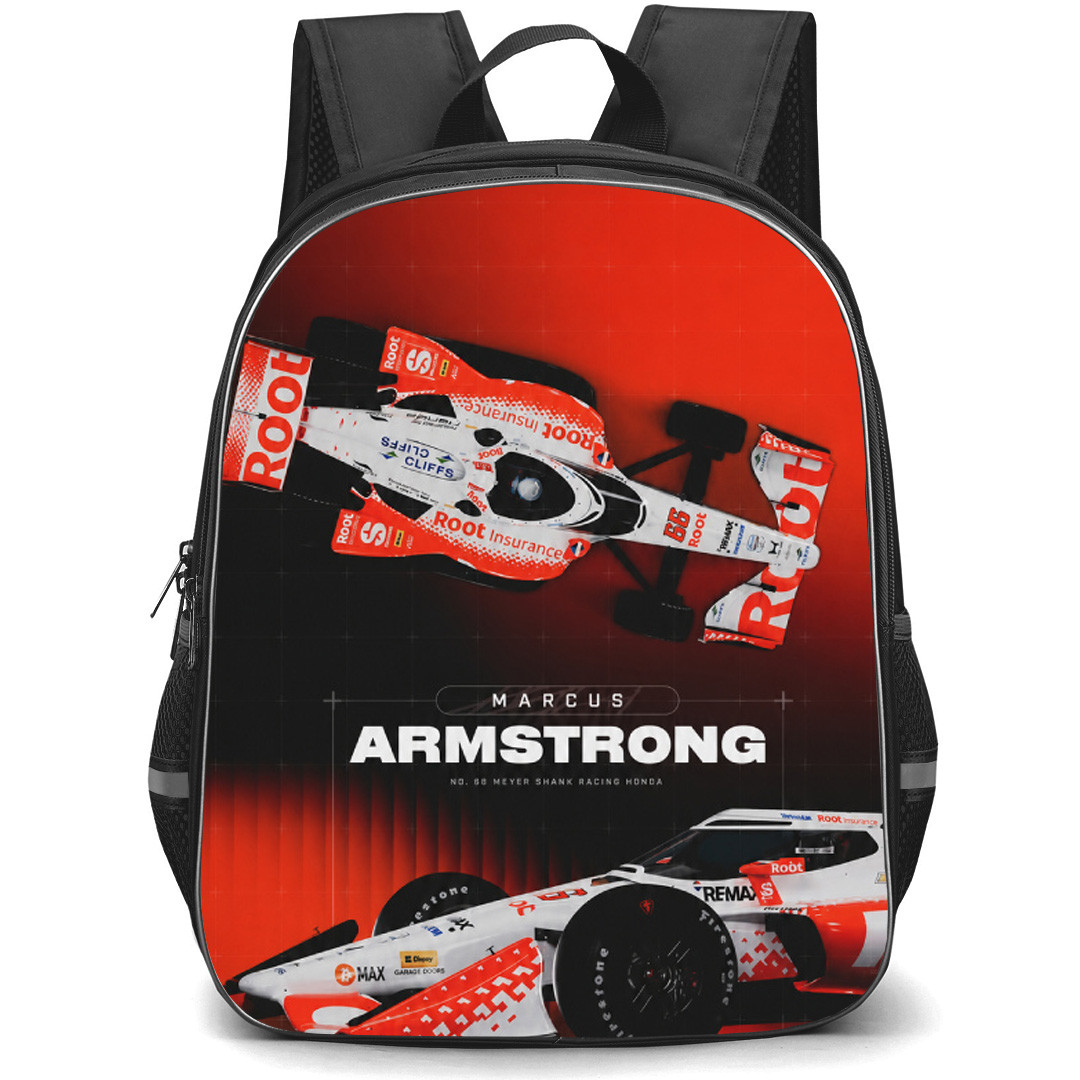 IndyCar Series Marcus Armstrong Backpack School Bag StudentPack - Marcus Armstrong Car Series Poster