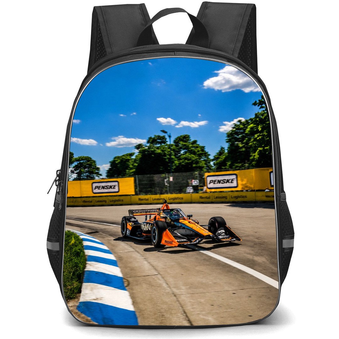 IndyCar Series Backpack School Bag StudentPack - Mclaren Car In Track