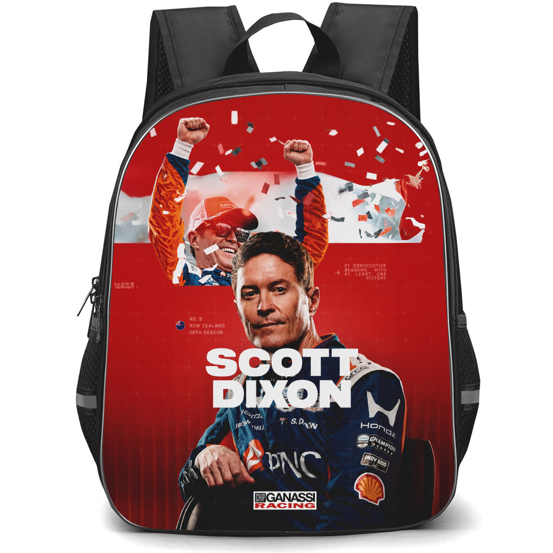 IndyCar Series Scott Dixon Backpack School Bag StudentPack - Scott Dixon Team Smiling Portrait Poster