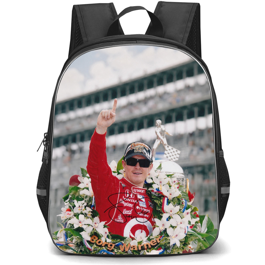 IndyCar Series Scott Dixon Backpack School Bag StudentPack - Scott Dixon Wearing Shades Smiling Portrait