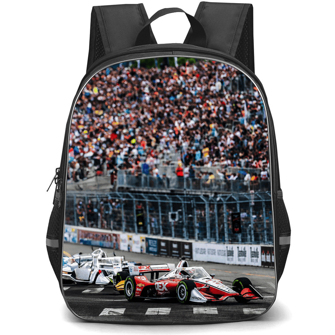 IndyCar Series Scott McLaughlin Backpack School Bag StudentPack - Scott McLaughlin Race Crowd Poster