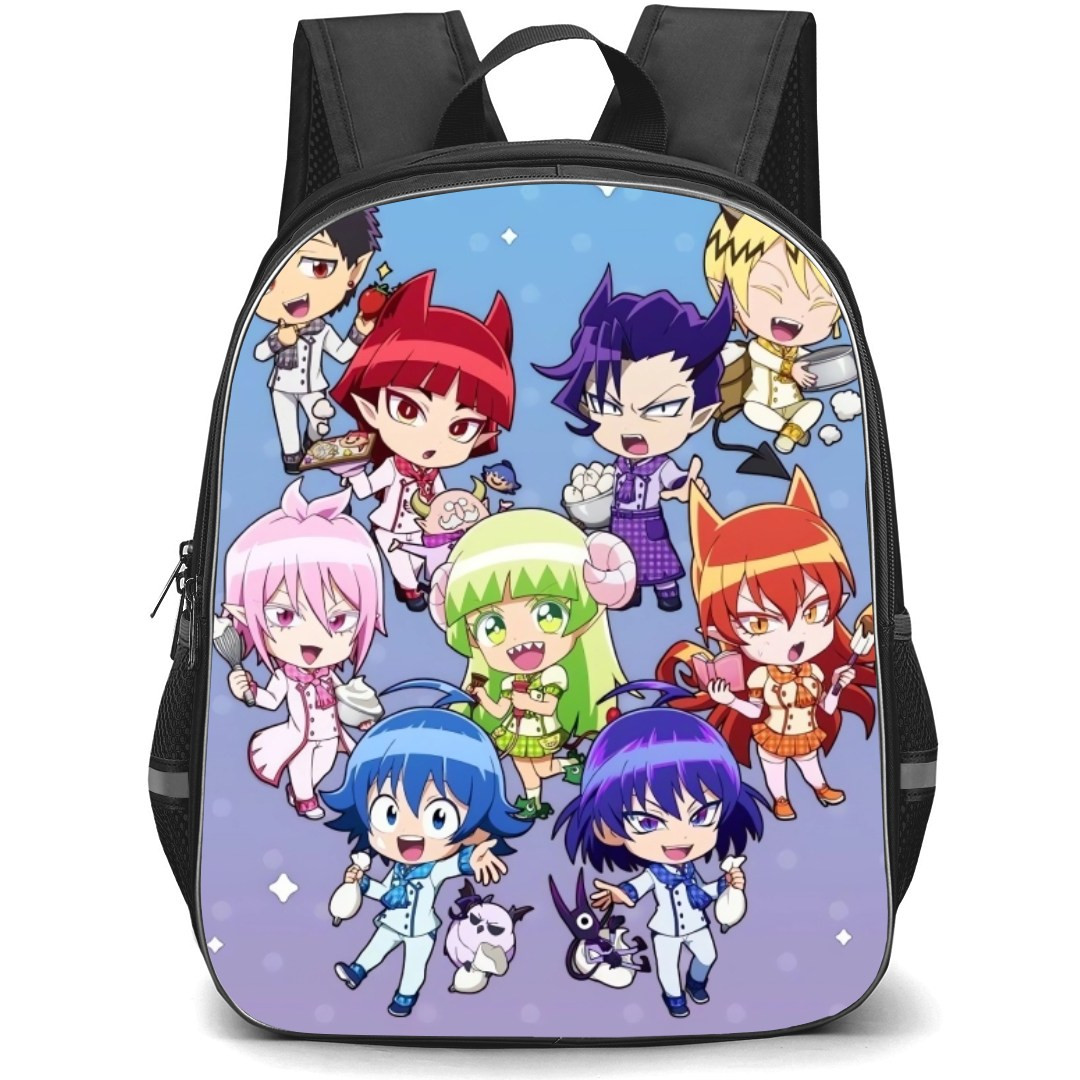 Welcome to Demon School Iruma Kun Backpack StudentPack - Characters Chibi Art Blue Background