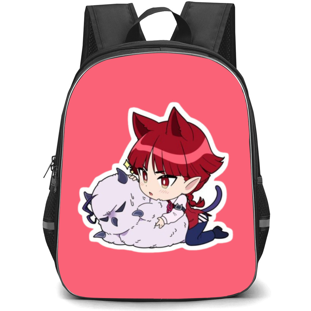 Welcome to Demon School Iruma Kun Backpack StudentPack - Opera Chibi Holding Kalego Sticker Art