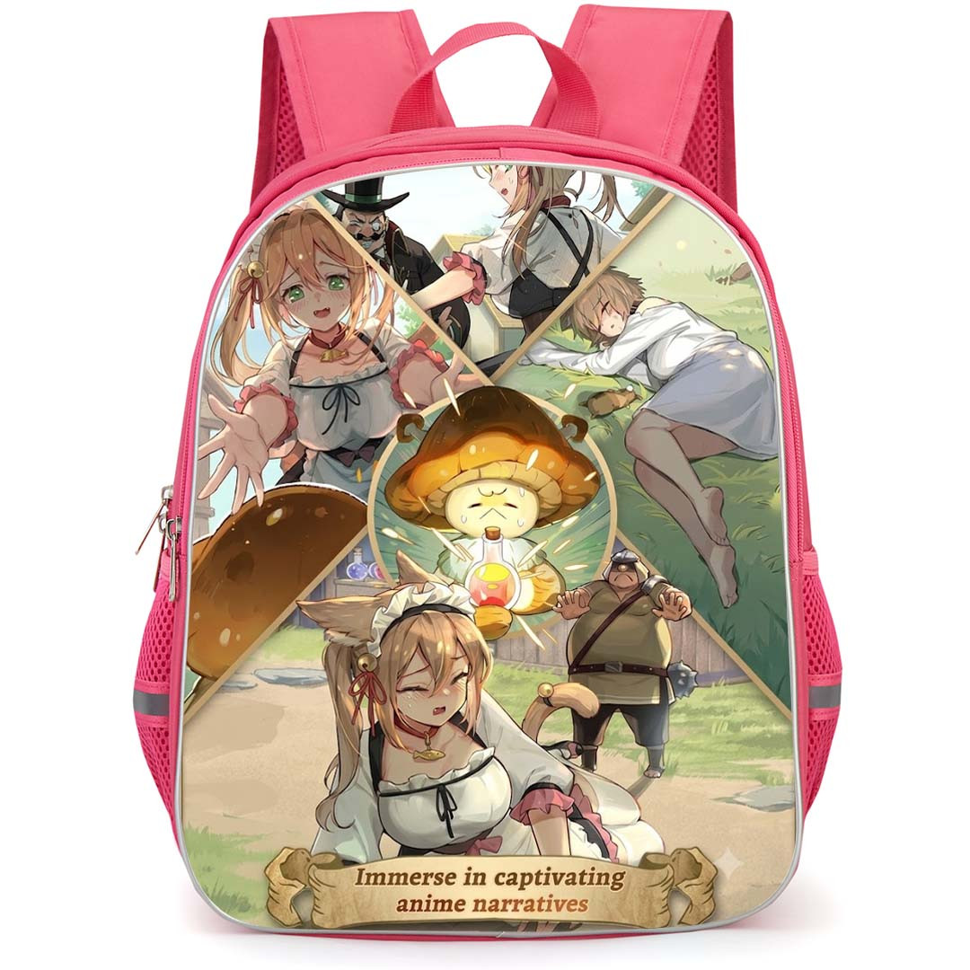 Isekai Slow Life Backpack School Bag StudentPack - Anime Narrative Phrase Poster