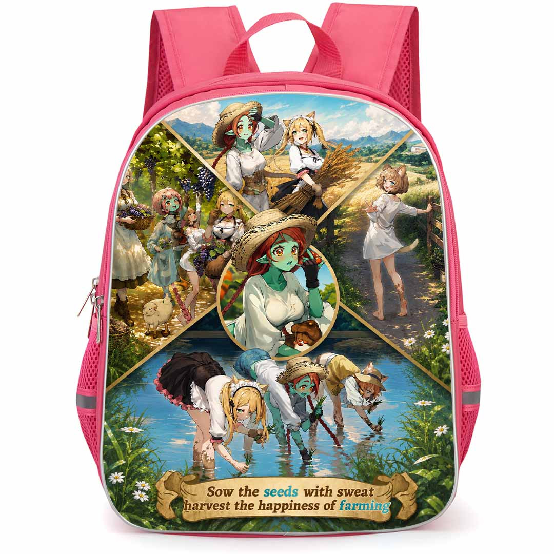 Isekai Slow Life Backpack School Bag StudentPack - Sow The Seeds Phrase Poster