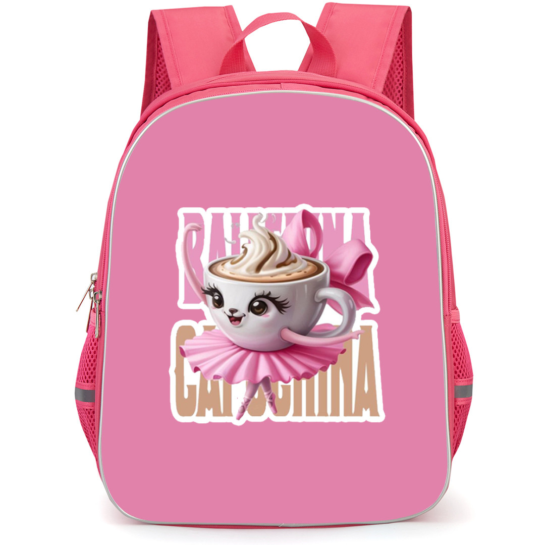 Italian Brainrot Ballerina Cappucina Backpack StudentPack - Ballerina Cappucina Dancing Cartoon Pink Sticker