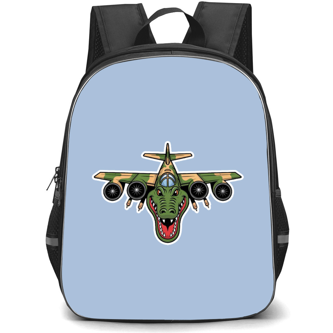Italian Brainrot Bombardino Crocodilo Backpack StudentPack - Bombardino Crocodilo Plane Meme Sticker