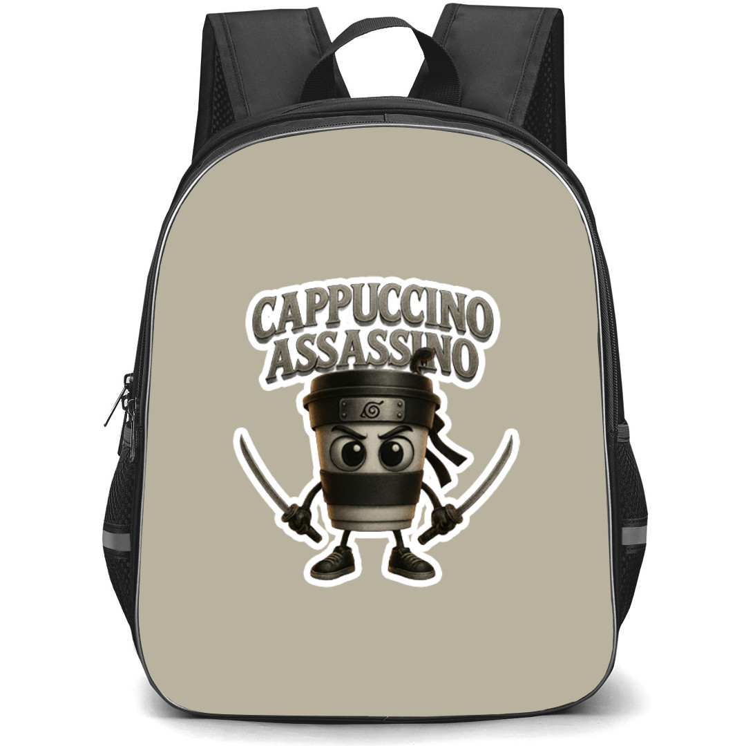 Italian Brainrot Capuccino Assassino Backpack StudentPack - Capuccino Assassino Die Cut Sticker