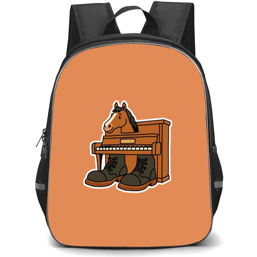Italian Brainrot Ecco Cavallo Virtuoso Backpack StudentPack - Ecco Cavallo Virtuoso Illustration Art Sticker