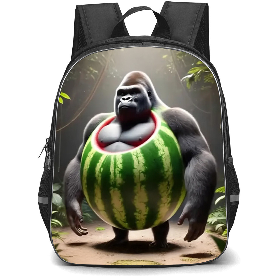 Italian Brainrot Gorillo Watermellondrillo Backpack StudentPack - Gorillo Watermellondrillo Standing In The Forest Poster