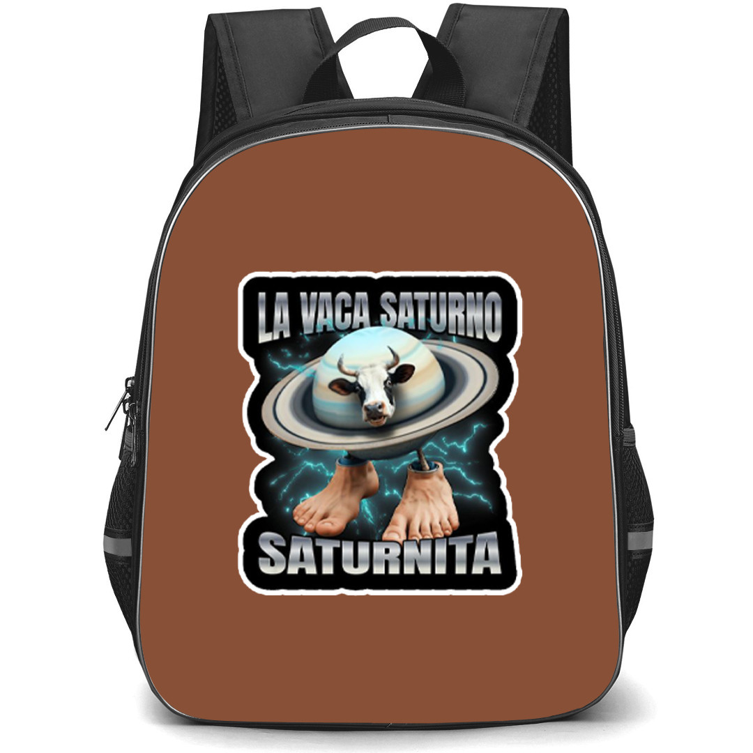 Italian Brainrot La Vaca Saturno Saturnita Backpack StudentPack - La Vaca Saturno Saturnita 3D Art On Dark Background Sticker