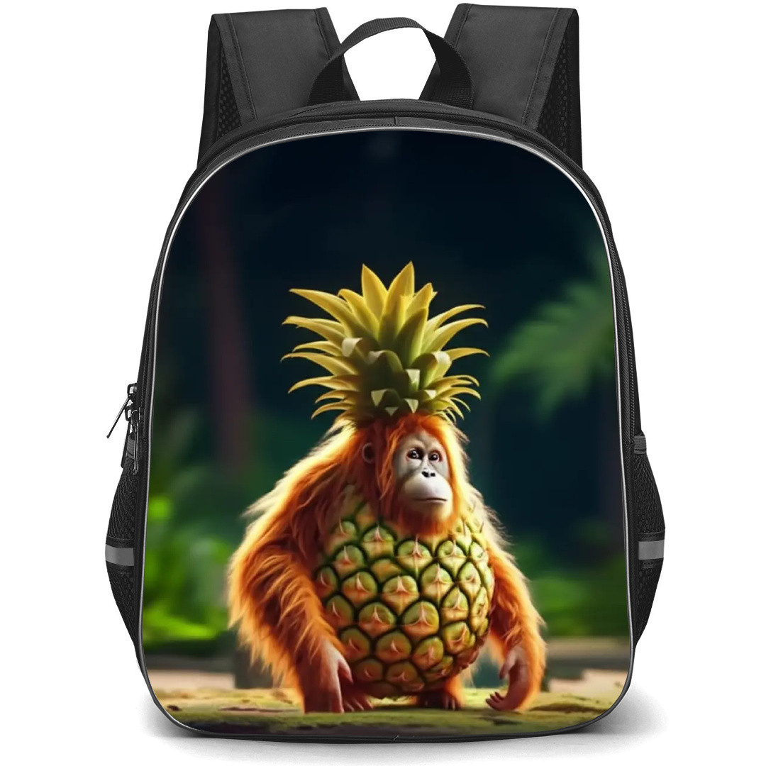 Italian Brainrot Orangutini Ananasini Backpack StudentPack - Orangutini Ananasini Standing 3D Art Poster