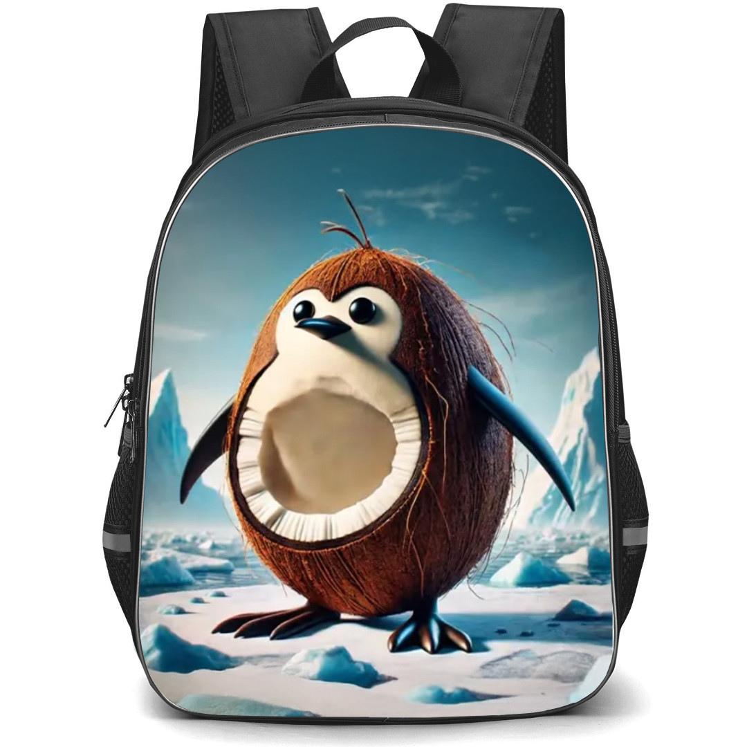 Italian Brainrot Penguino Cocosino Backpack StudentPack - Penguino Cocosino Standing On Ice 3D Poster