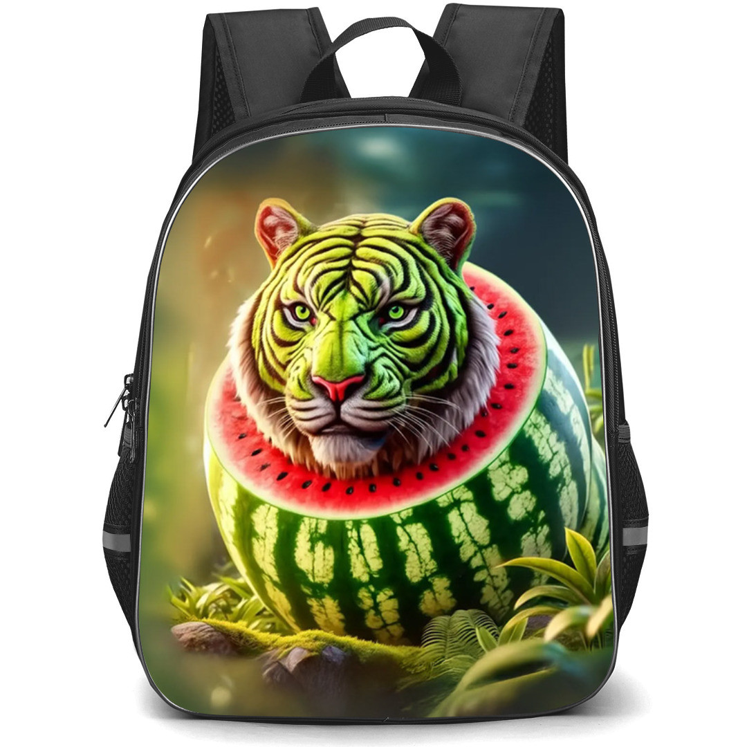 Italian Brainrot Tigrrullini Watermellini Backpack StudentPack - Tigrrullini Watermellini Digital Art Poster