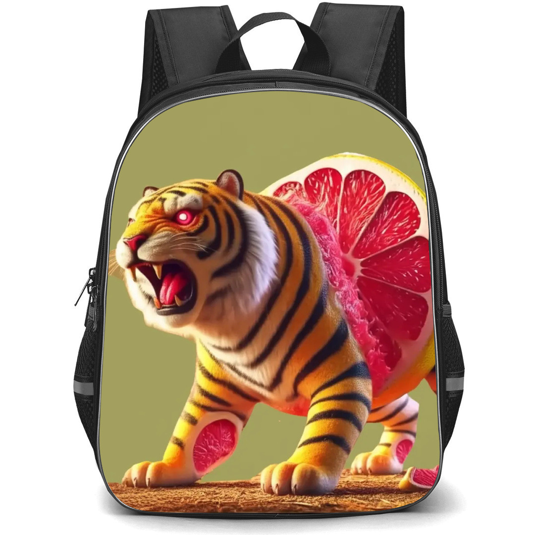 Italian Brainrot Tigroligre Frutonni Backpack StudentPack - Tigroligre Frutonni Roaring 3D Art Poster