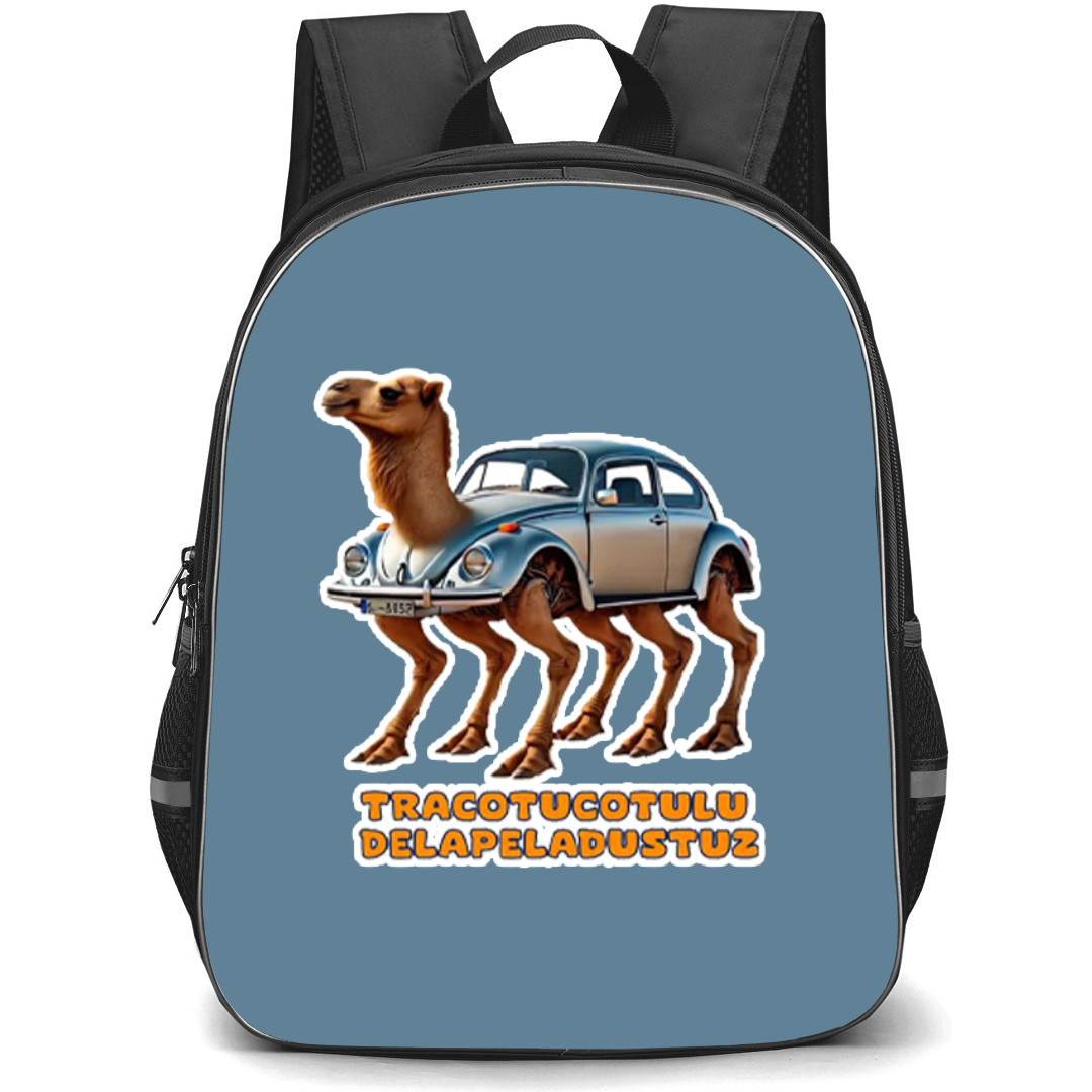 Italian Brainrot Tracotucotulu Delapeladustuz Backpack StudentPack - Tracotucotulu Delapeladustuz 3D Art Sticker