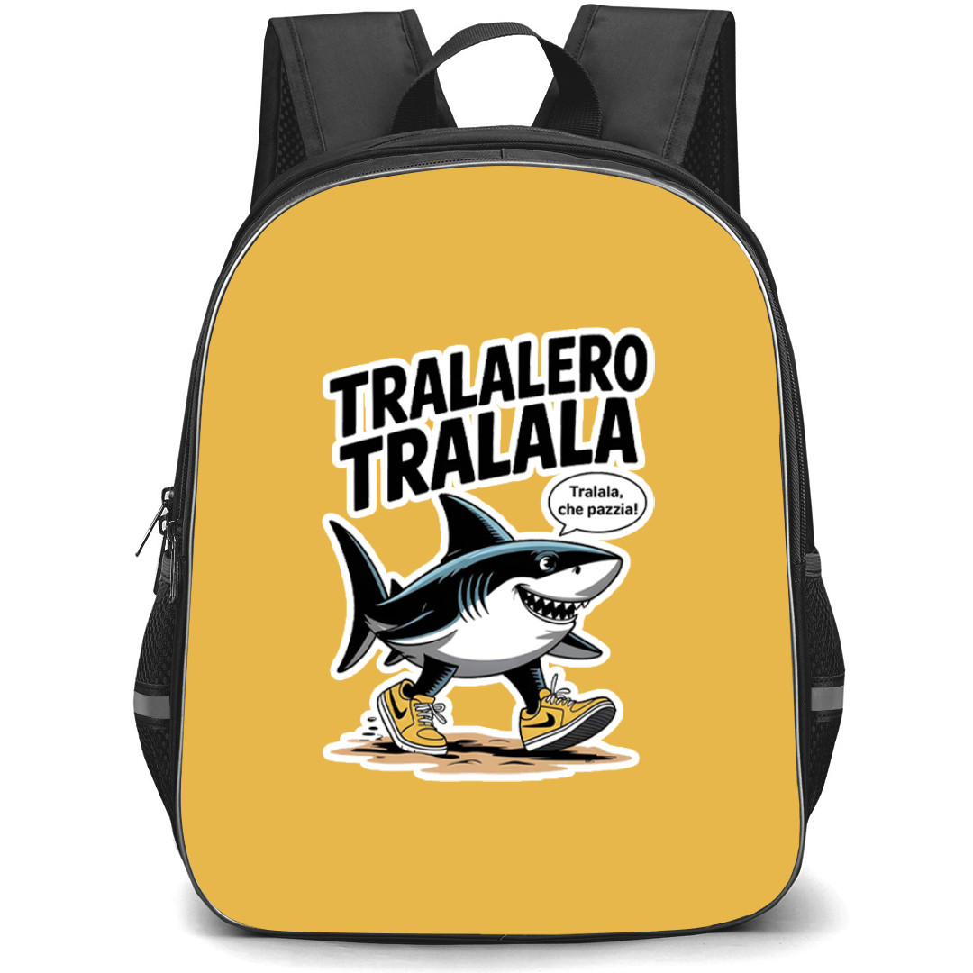 Italian Brainrot Tralalero Tralala Backpack StudentPack - Tralalero Tralala Retro Cartoon Art Sticker