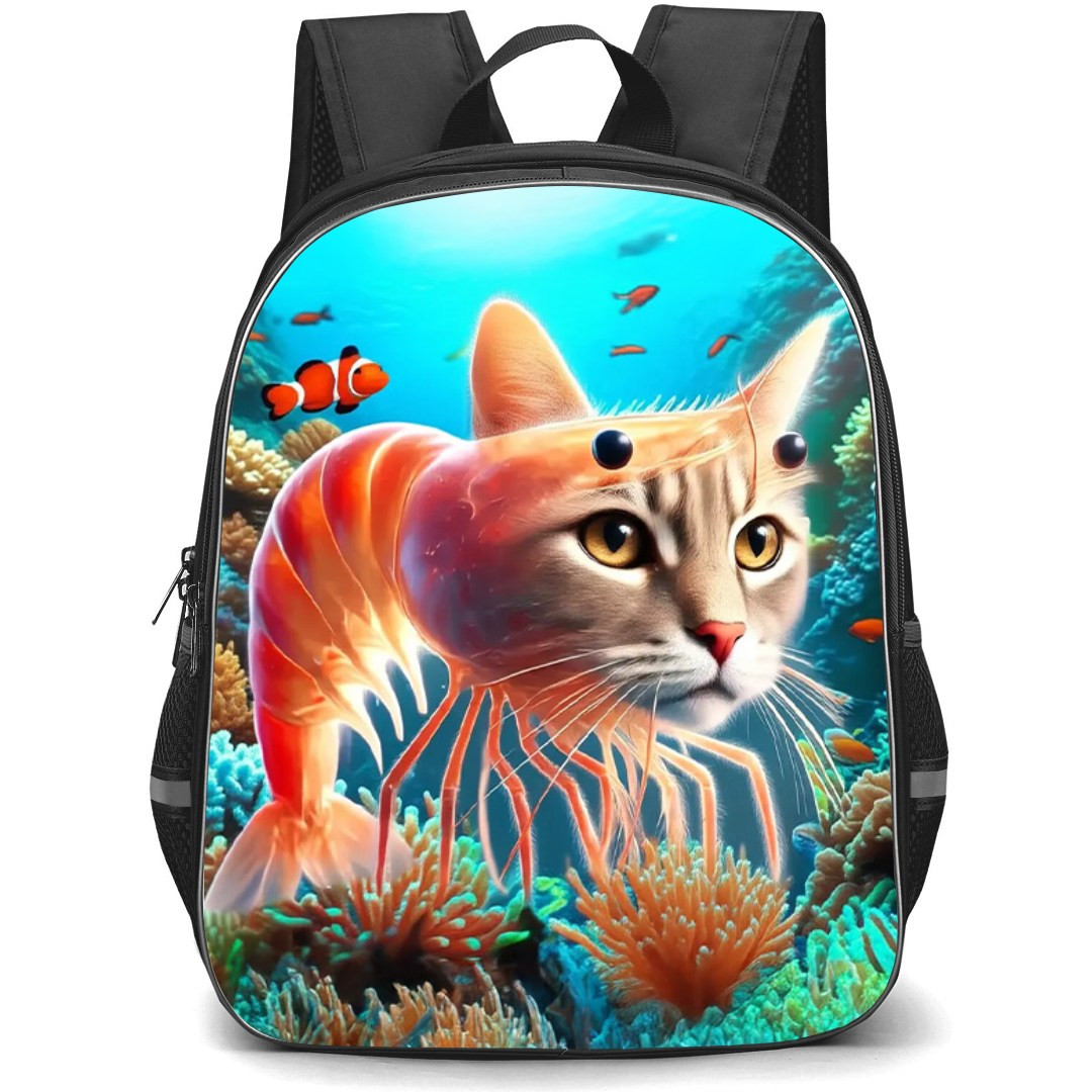 Italian Brainrot Trippi Troppi Backpack StudentPack - Trippi Troppi In Under Water 3D Art Poster