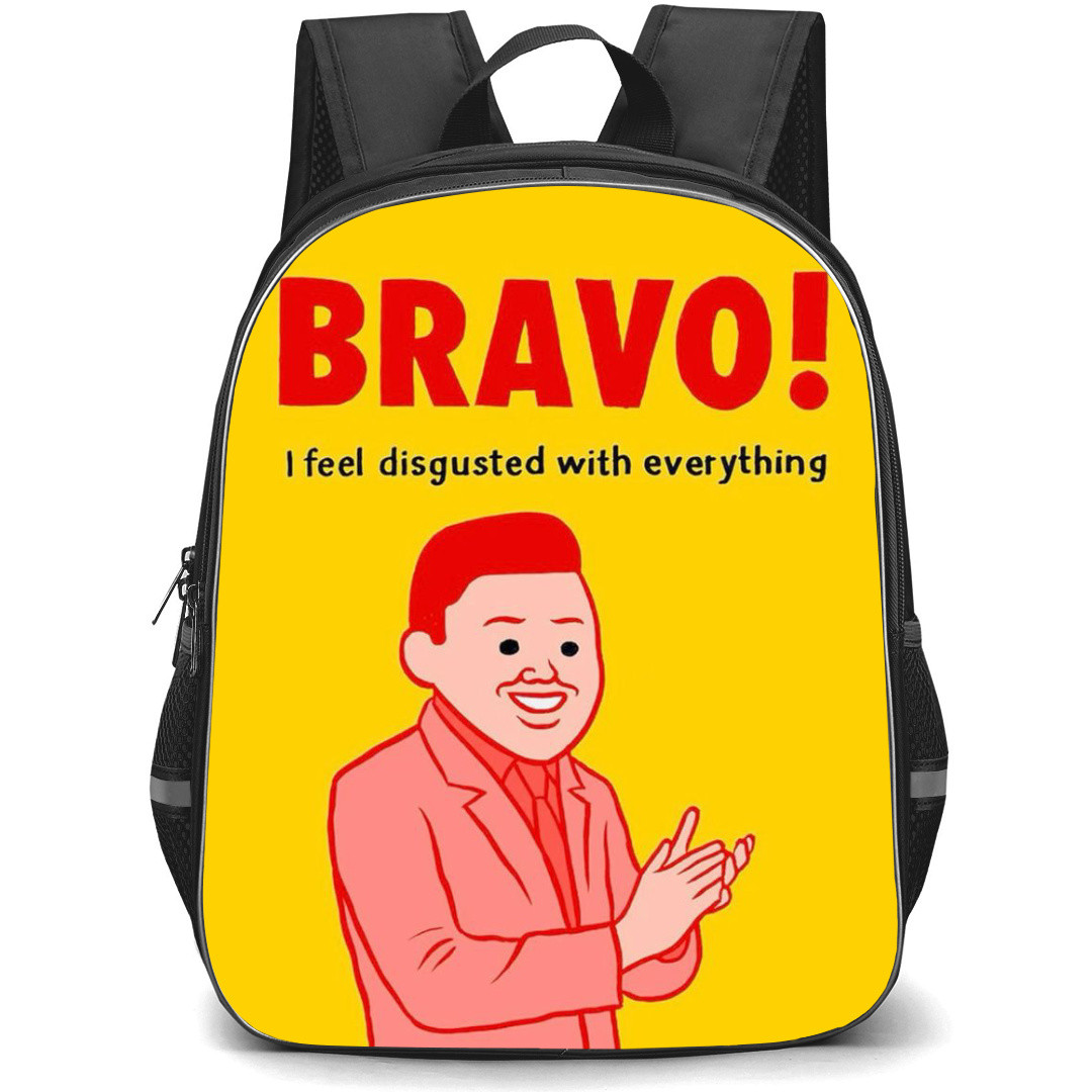 Joan Cornella Backpack StudentPack - BRAVO I FEEL DISGUSTED WITH EVERYTHING Pop Art
