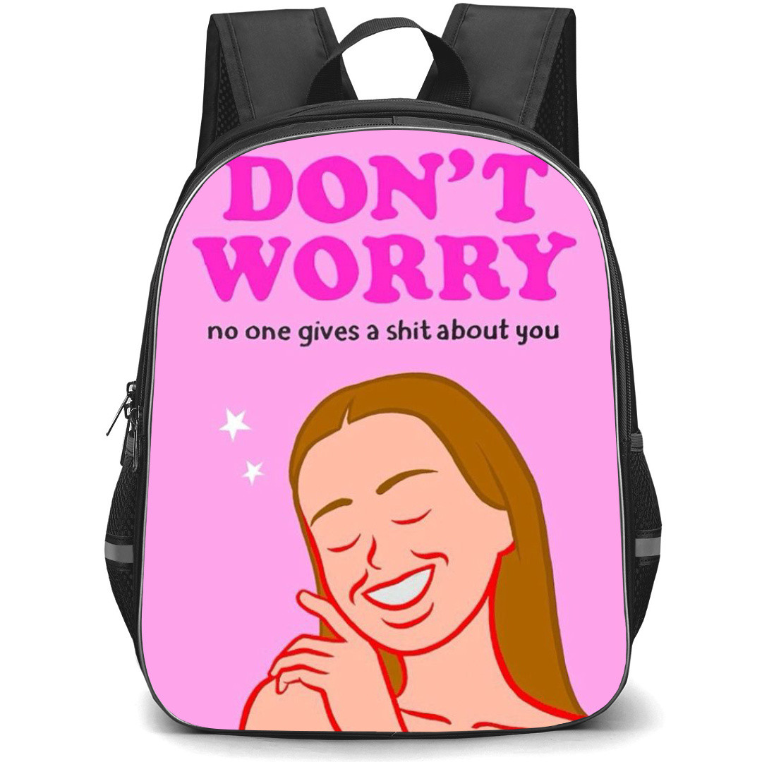 Joan Cornella Backpack StudentPack - DONT WORRY NO ONE GIVES A SxxT ABOUT YOU Pop Art