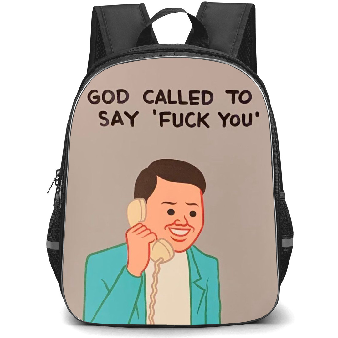 Joan Cornella Backpack StudentPack - GOD CALLED TO SAY FxxK YOU Pop Art