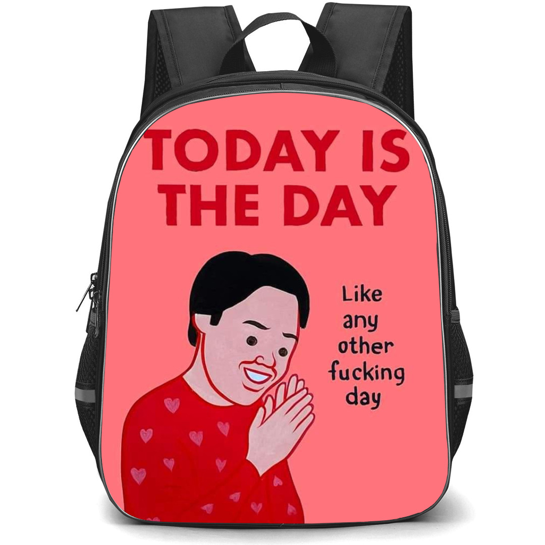 Joan Cornella Backpack StudentPack - TODAY IS THE DAY like any other fxxking day Pop Art