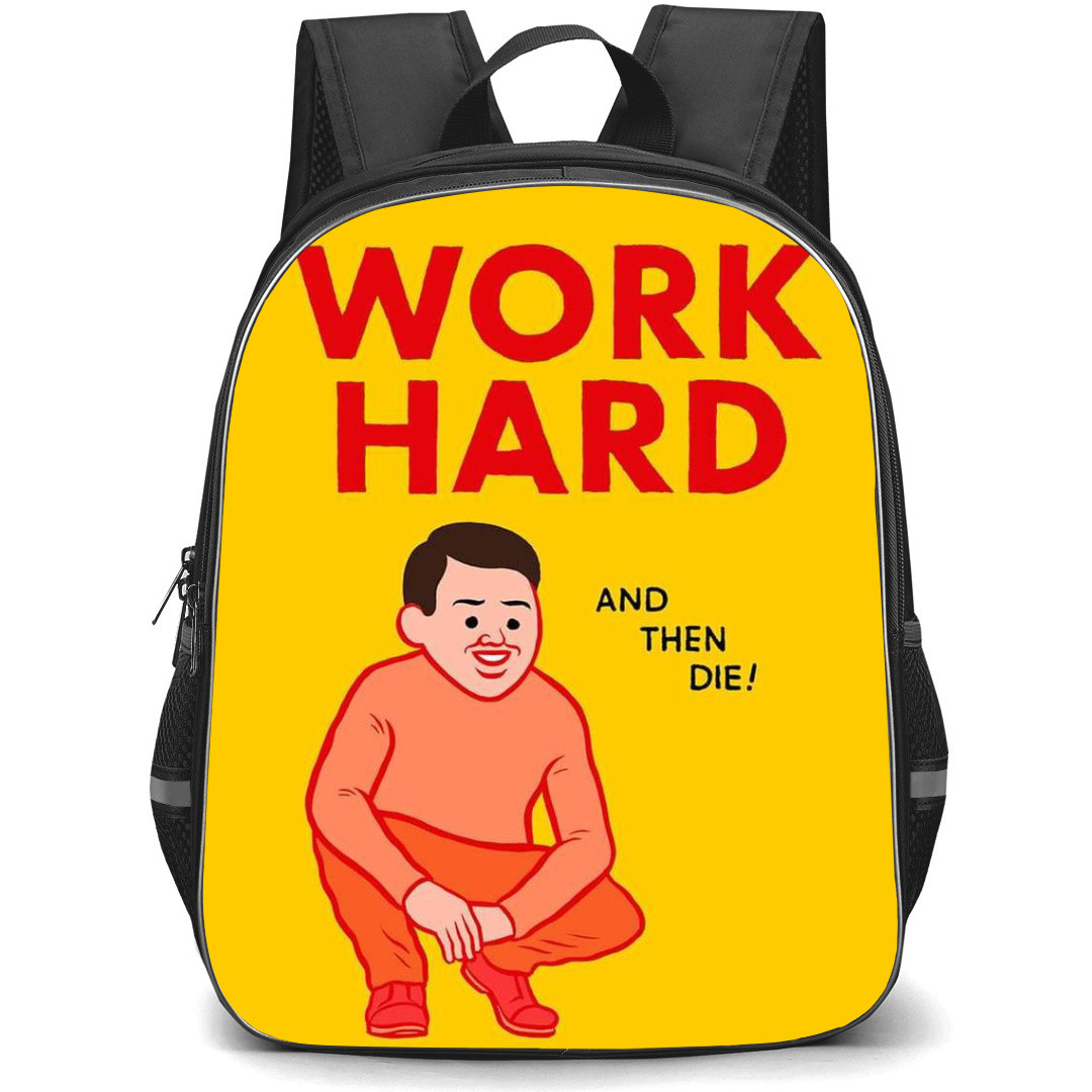 Joan Cornella Backpack StudentPack - WORK HARD AND THEN DIE Pop Art