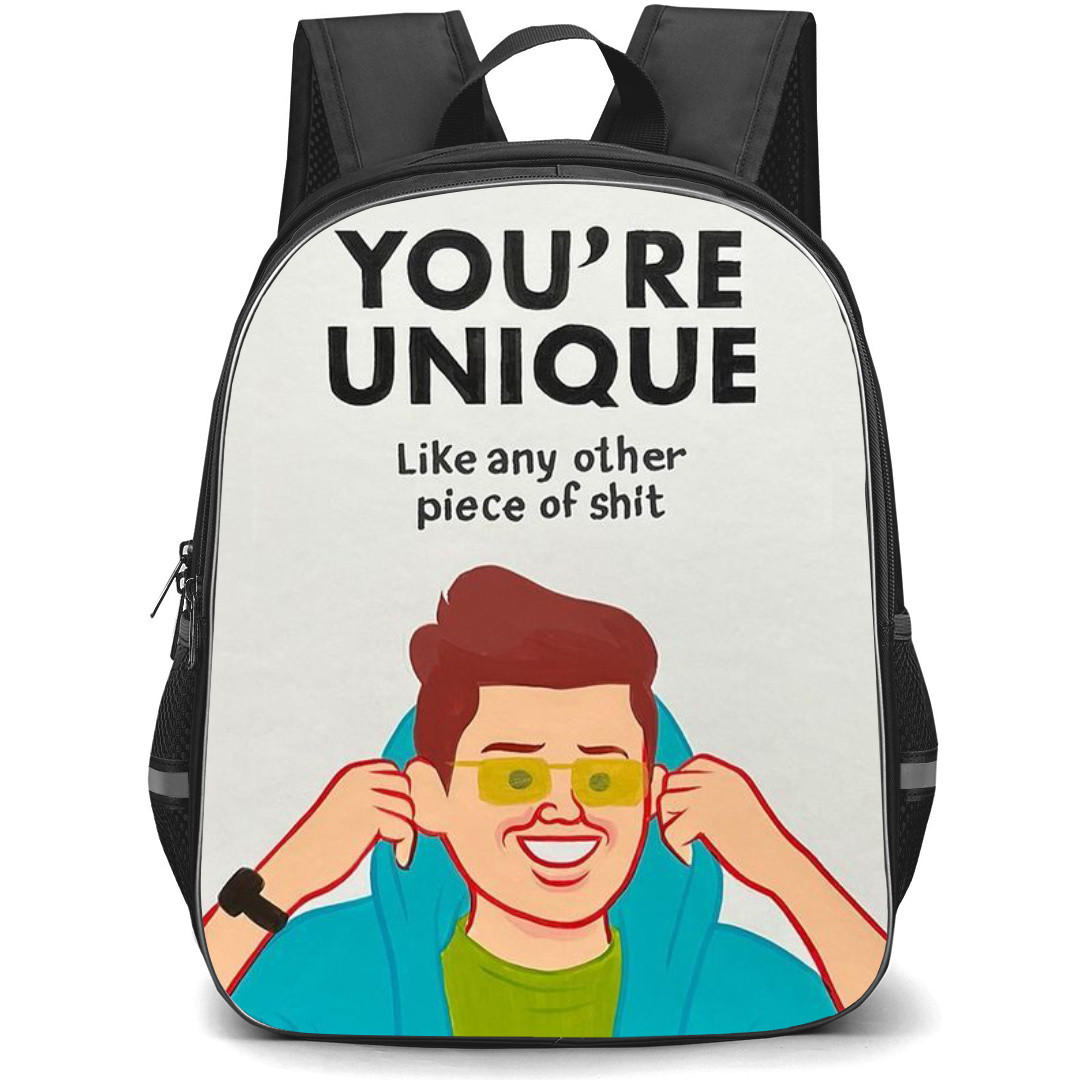 Joan Cornella Backpack StudentPack - YOU'RE UNIQUE LIKE ANY OTHER PIECE OF SHIT Pop Art