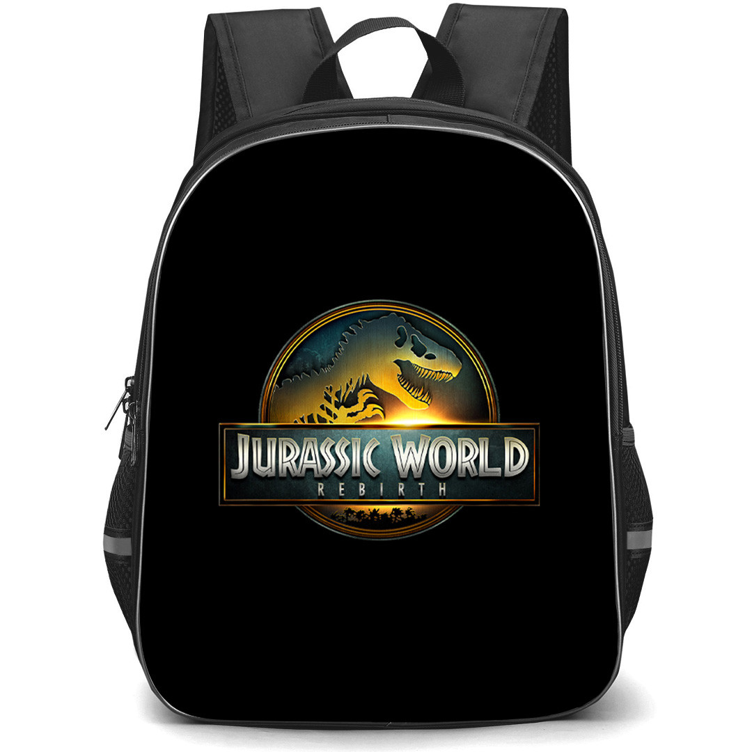 Jurassic World Backpack School Bag StudentPack - Jurassic World Rebirth Movie Logo Black Background
