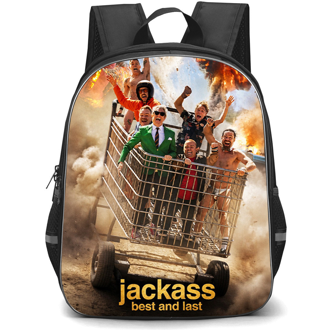 Jackass Best And Last Backpack School Bag StudentPack - Jackass Best And Last Explosive Shopping Cart Poster