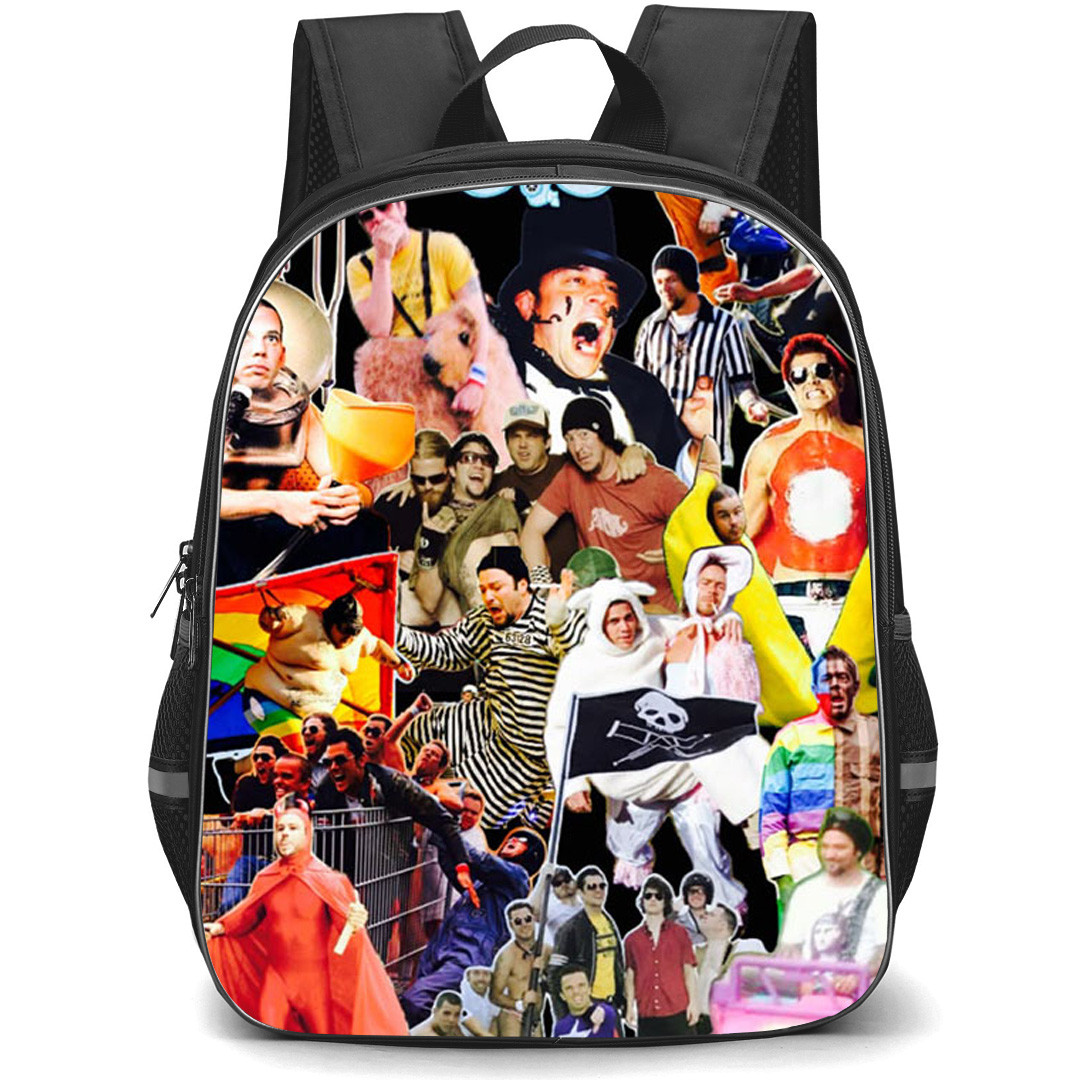 Jackass Best And Last Backpack School Bag StudentPack - Jackass Best And Last Retro Chaos Collage Poster