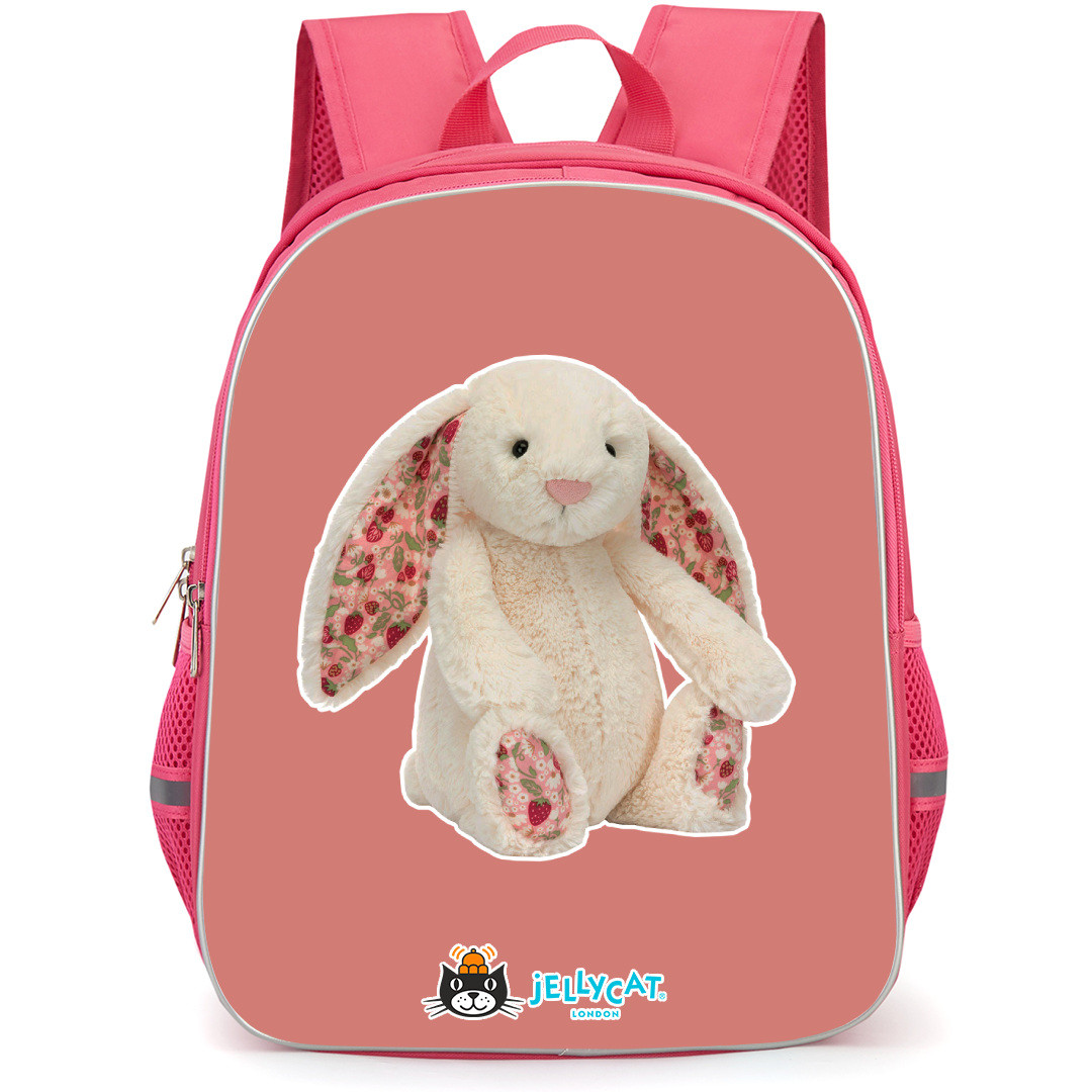 Jellycat Animals Backpack StudentPack - Blossom Cream Bunny 'Berry' Portrait