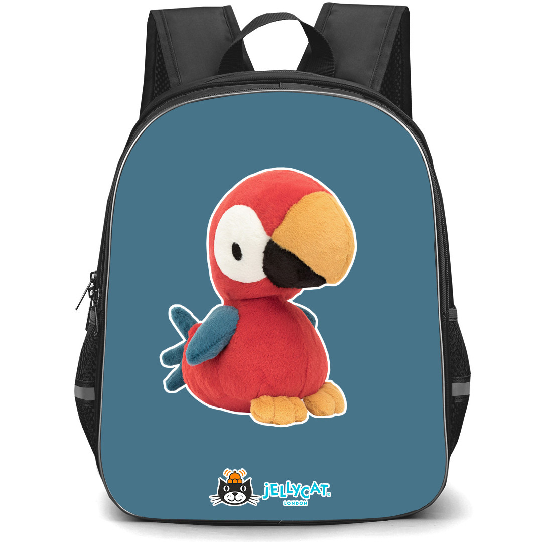 Jellycat Animals Backpack StudentPack - Bodacious Beak Parrot Portrait