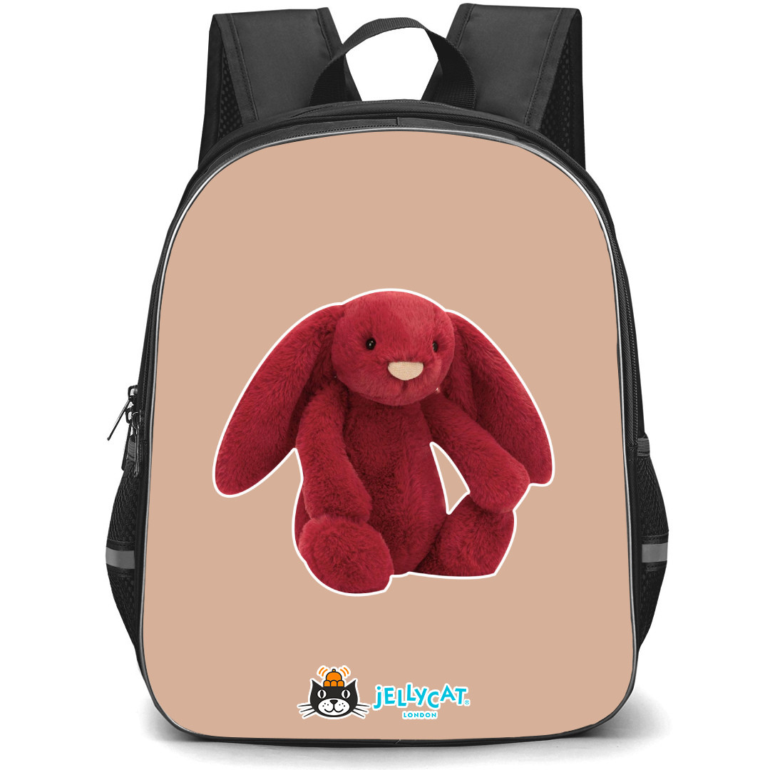 Jellycat Animals Backpack StudentPack - Luxe Bunny Scarlett Portrait