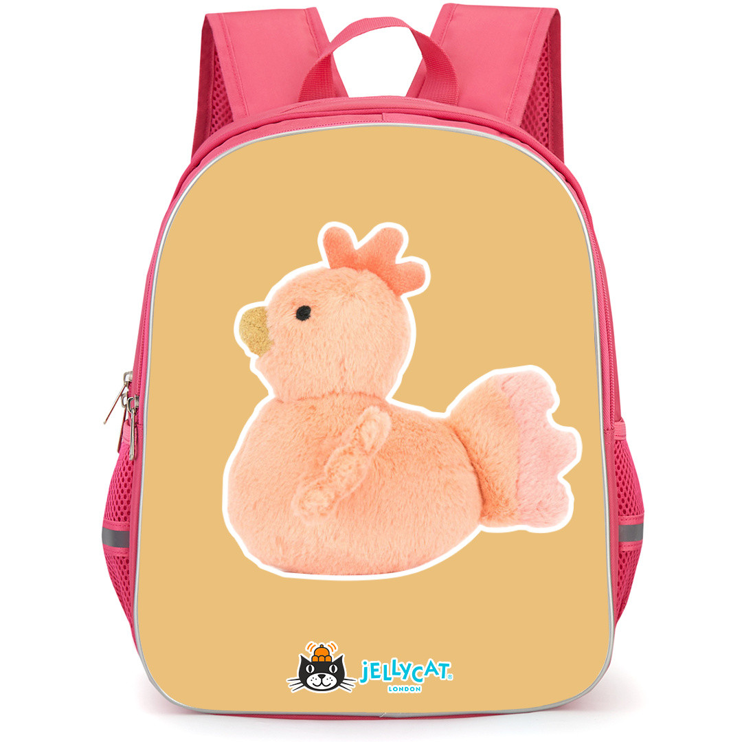 Jellycat Animals Backpack StudentPack - Fluffy Chicken Portrait