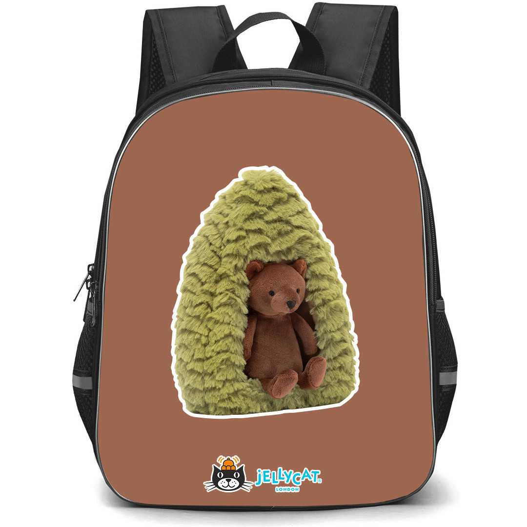 Jellycat Animals Backpack StudentPack - Forest Fauna Bear Portrait