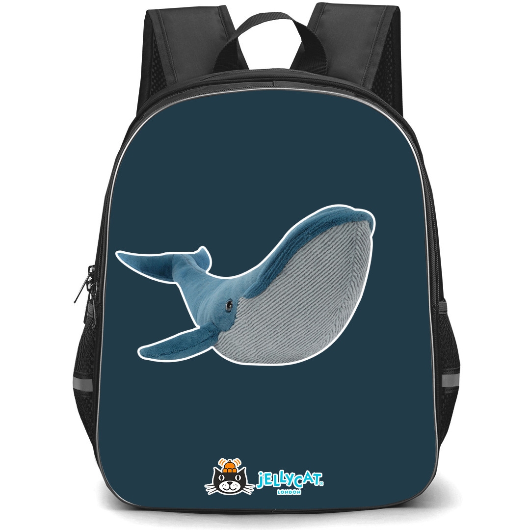 Jellycat Animals Backpack StudentPack - Gilbert the Great Blue Whale Portrait