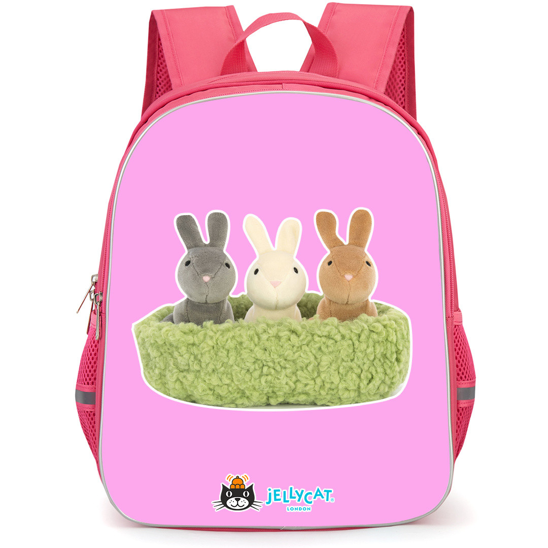 Jellycat Animals Backpack StudentPack - Nesting Bunnies Portrait