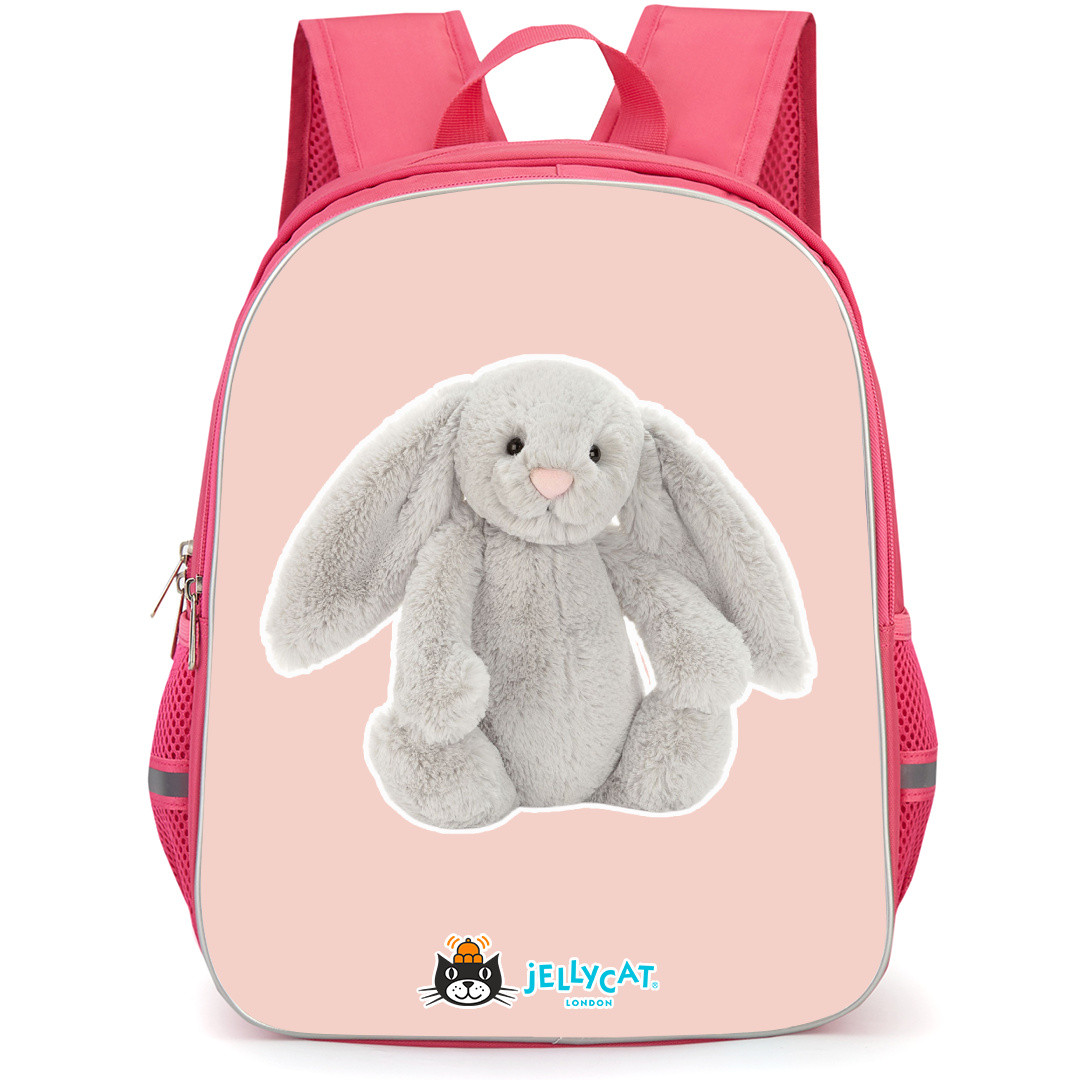 Jellycat Animals Backpack StudentPack - Silver Bunny Portrait