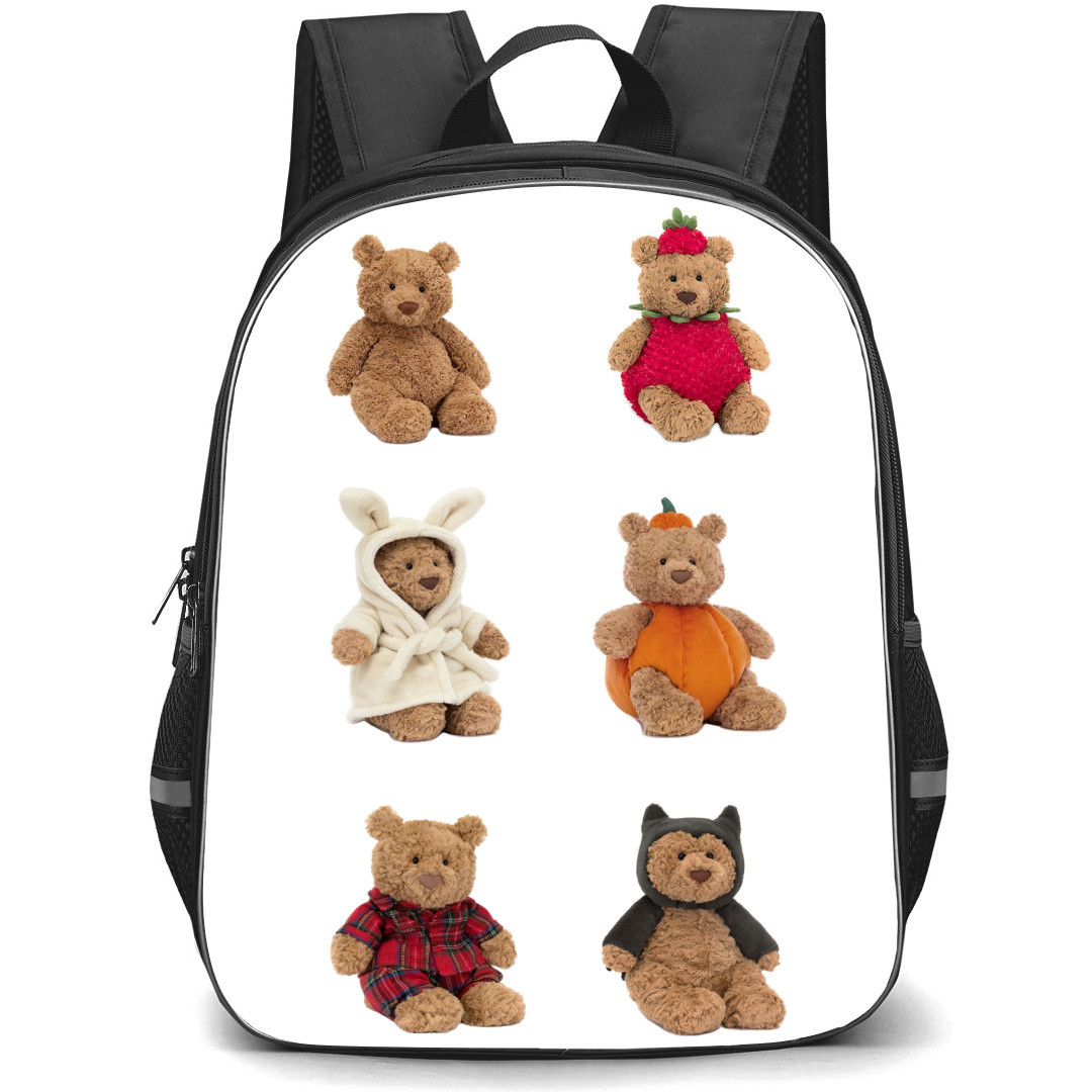 Jellycat Backpack StudentPack - Bear Outfits Collage