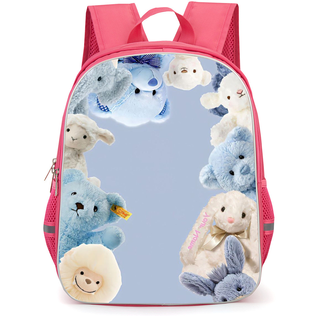 Jellycat Backpack StudentPack - Blue Bear Collage