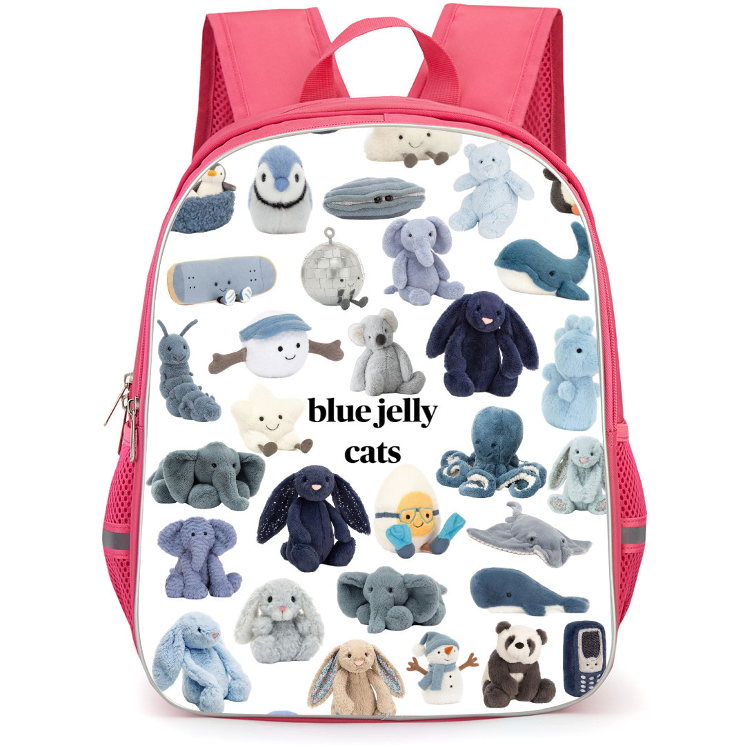 Jellycat Backpack StudentPack - Blue JellyCats Collage