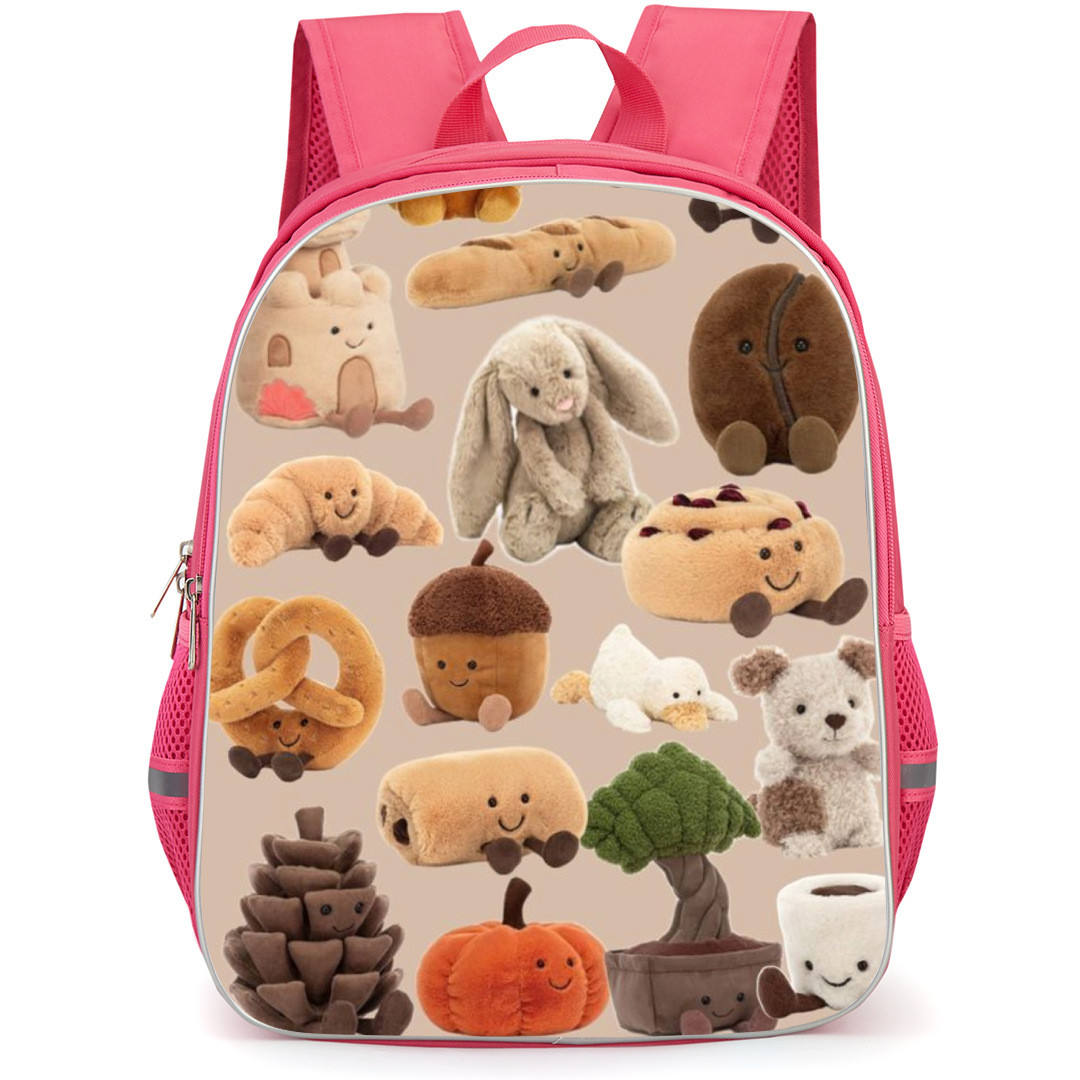 Jellycat Backpack StudentPack - Brown JellyCats Collage