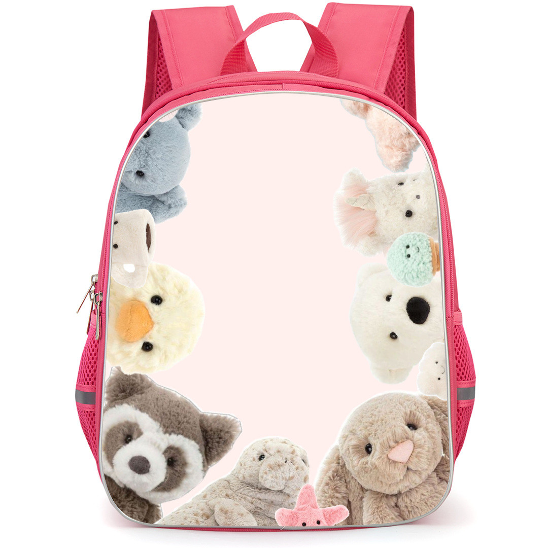 Jellycat Backpack StudentPack - Collage Pink Background