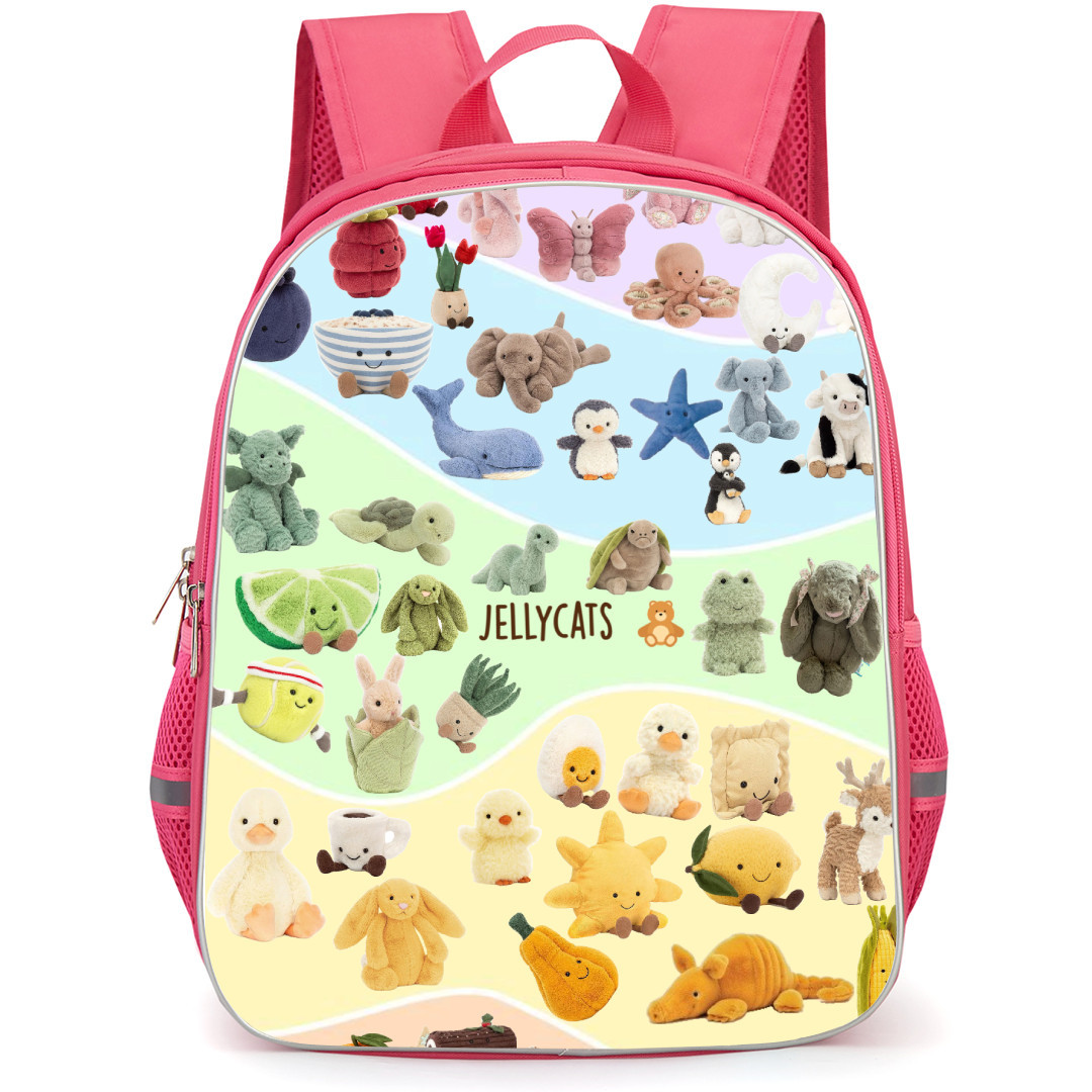 Jellycat Backpack StudentPack - Collage Rainbow Background