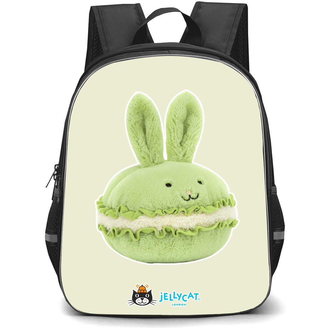 Jellycat Food and Drinks Backpack StudentPack - Dainty Dessert Bunny Macaron Portrait