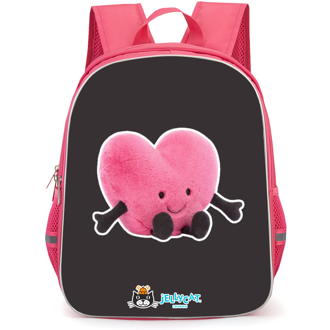 Jellycat Objects Backpack StudentPack - Pink Heart Portrait