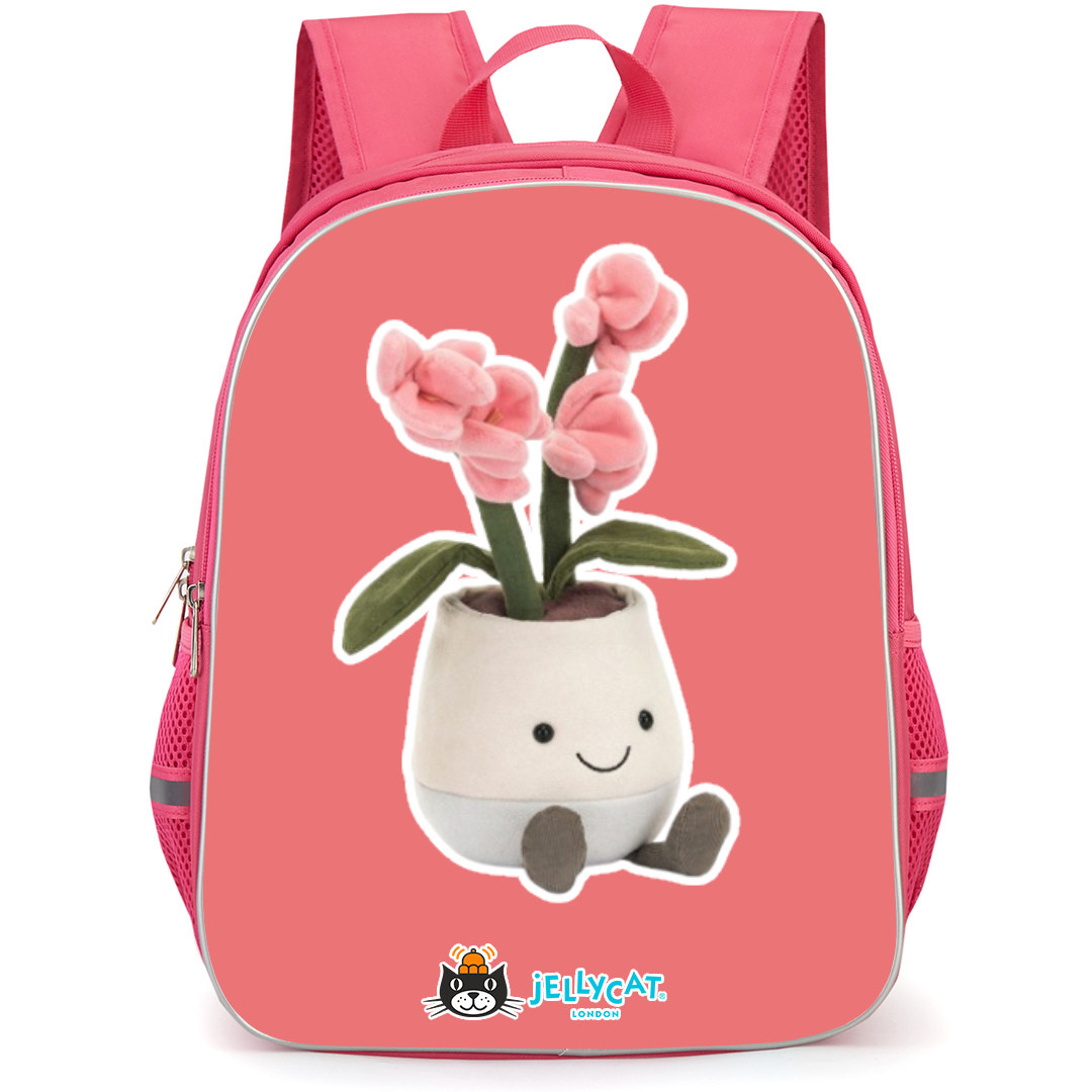 Jellycat Plants Backpack StudentPack - Pink Orchid Portrait