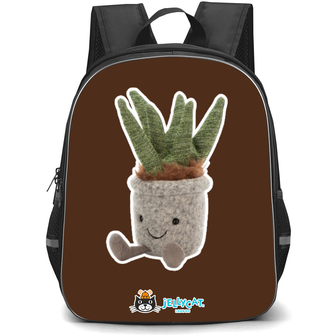 Jellycat Plants Backpack StudentPack - Striped Aloe Vera Portrait