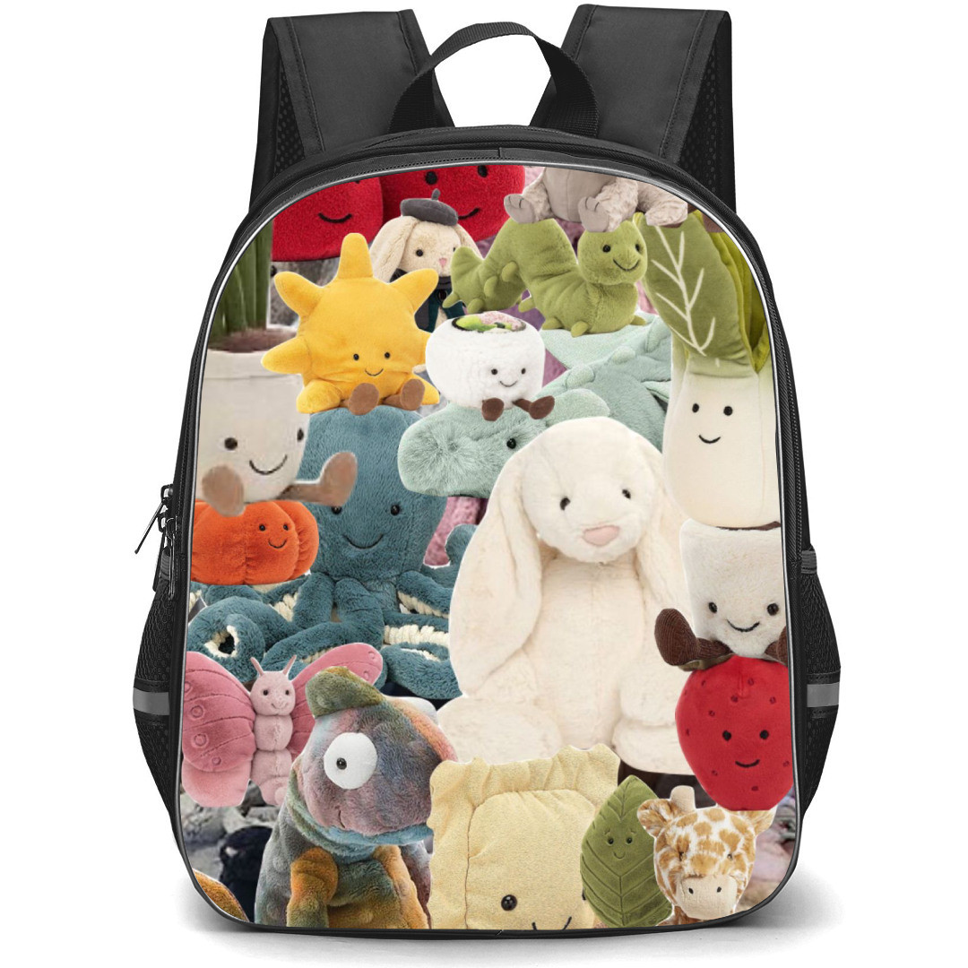 Jellycat Backpack StudentPack - Vegetables Toys Collage